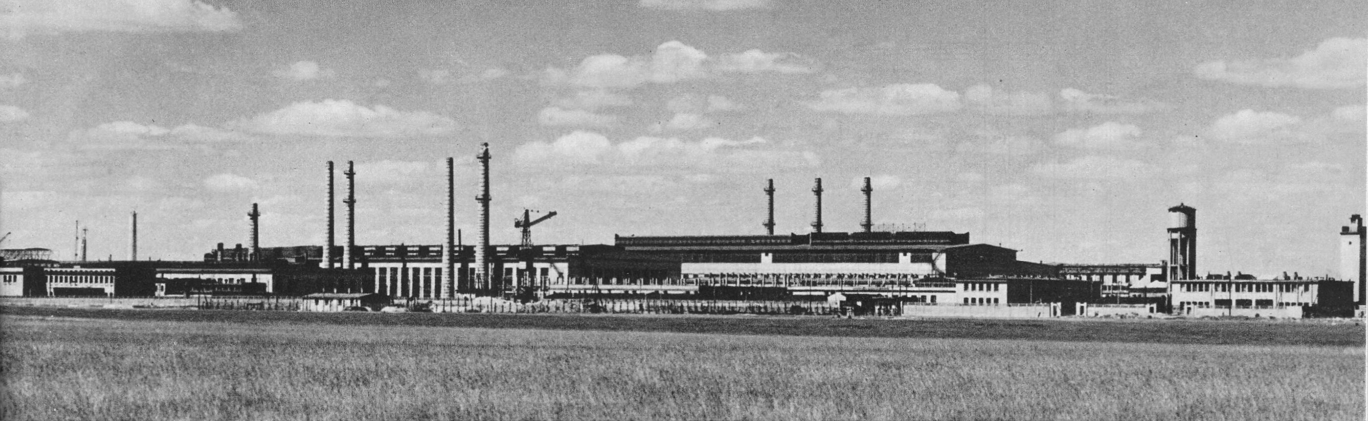 Archival panorama of the steelworks around Młociny